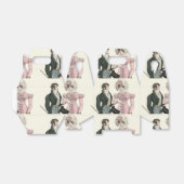 1823 Antieke Bruiloft Man Vrouw Mode Bedankdoosjes (Uitgevouwen)