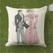 1823 Antieke Bruiloft Man Vrouw Mode Buitenkussen (Gras)