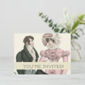 1823 Antieke Bruiloft Man Vrouw Mode Kaart (Staand voorkant)