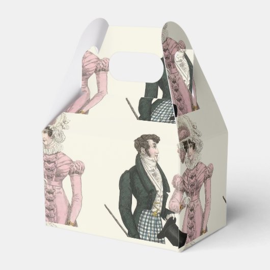 1823 Antieke Trouw Man Vrouw Mode Bedankdoosjes (Achterkant)