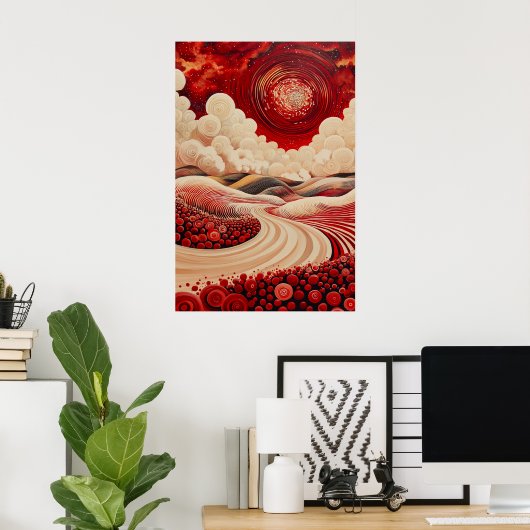 1823 Cosmic Surrealist Dreamscape Poster (Thuiskantoor)