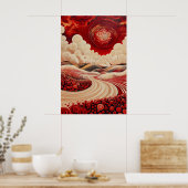 1823 Cosmic Surrealist Dreamscape Poster (Keuken)