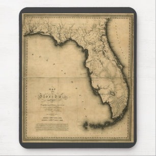 1823 Kaart van Florida Muismat