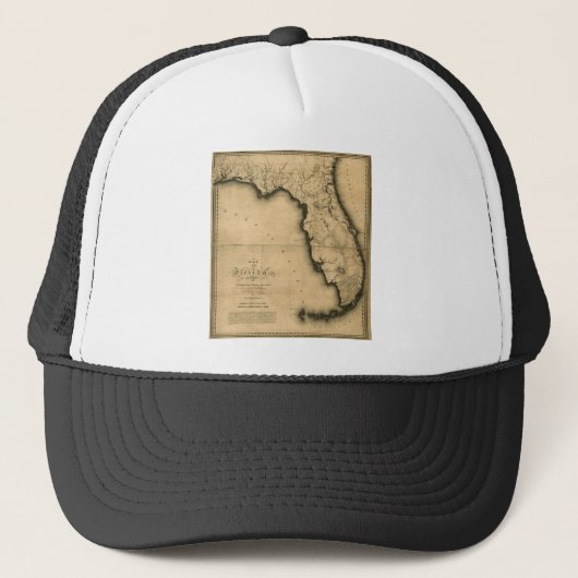 1823 Kaart van Florida Trucker Pet (Voorkant)