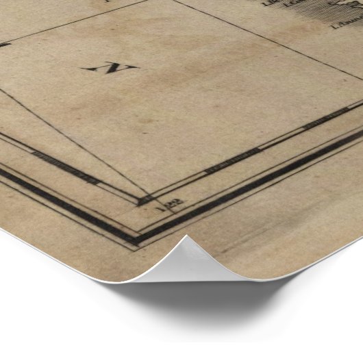 1823 Map of the United States Poster (Hoek)