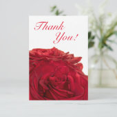 1824 - Rode bruiloft Roos Bedankkaart (Staand voorkant)