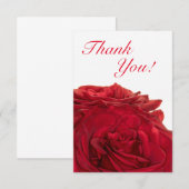 1824 - Rode bruiloft Roos Bedankkaart (Voorkant / Achterkant)