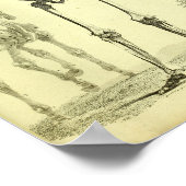 1824 Skelet Anatomie van mensen en paarden Poster (Hoek)