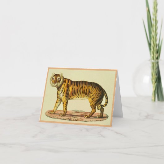 1824 tijgerprint notitiekaartje (Voorkant)