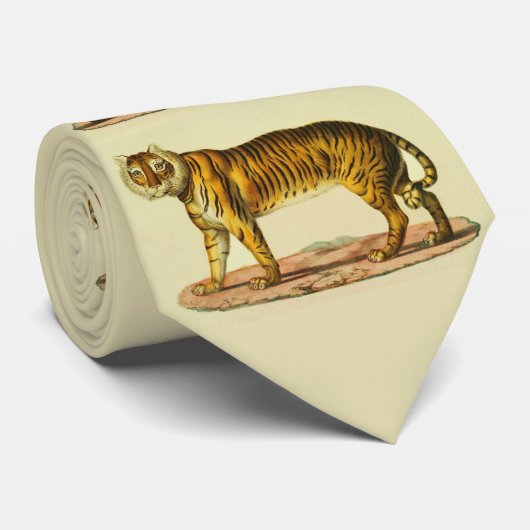 1824 tijgerprint stropdas (Opgerold)