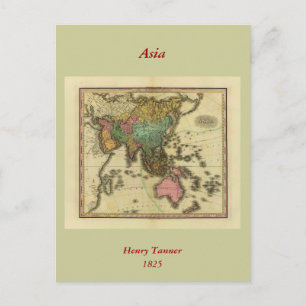 1825 Kaart van Azië door Henry Tanner