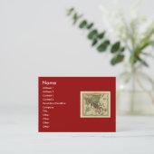 1825 Kaart van Azië door Henry Tanner Visitekaartje (Staand voorkant)