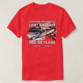 182 Skylane Light Utility vliegtuig T-shirt (Design voorkant)