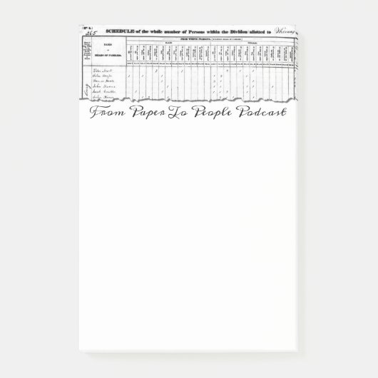 1830 Census FPPP Post-its Post-it® Notes (Voorkant)