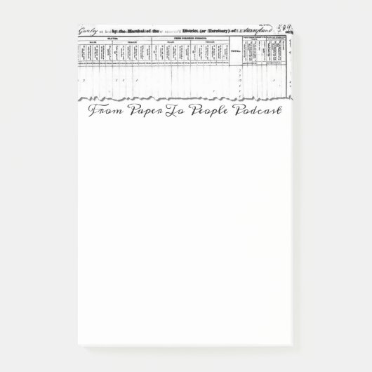 1830 Census FPPP Post-ITS Post-it® Notes (Voorkant)