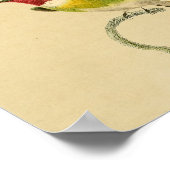 1830 Hummingbird Print Red Green (Hoek)