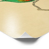 1830 Hummingbird Print Red Green Foto Afdruk (Hoek)