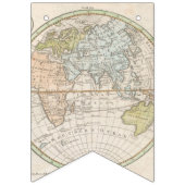 1831 Antieke Wereldkaart Reis Thema Vlaggetjes (Derde vlag)