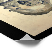  1831 paddenstoelvariëteit Blauw bruin afdrukken Poster (Hoek)