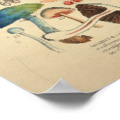  1831 paddenstoelvariëteit Bruin afdrukken Poster (Hoek)