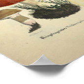  1831 paddenstoelvariëteit Geel rood afdrukken Poster (Hoek)