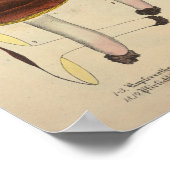  1831 paddenstoelvariëteit Rood Oranje afdrukken Poster (Hoek)