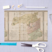 1834 kaart van de borough of St Marylebone (Londen Tissuepapier (Craft)