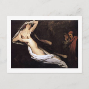 1835, Geesten van Paolo en Francesca Art Vintage Briefkaart