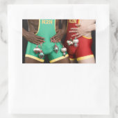 18367 Kerstmis Rechthoekige Sticker (Tas)