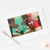 18367 Kerstmis Rechthoekige Sticker (Envelop)