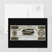 1837 Canadian Railroad Valuta Briefkaart (Voorkant / Achterkant)