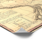 1837 Kaart van de Republiek Texas Poster (Hoek)