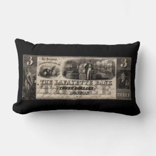 1837 Lafayette Bank Drie dollar Kussen