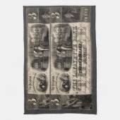 1837 Lafayette Bank Drie dollar Theedoek (Verticaal)
