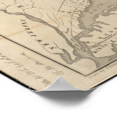 1838 Spoorwegkaart Zuid-New England Poster (Hoek)