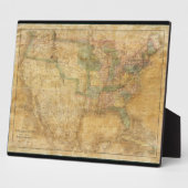 1839 David H. Burr Wall Map of the United States Fotoplaat (Zijkant)