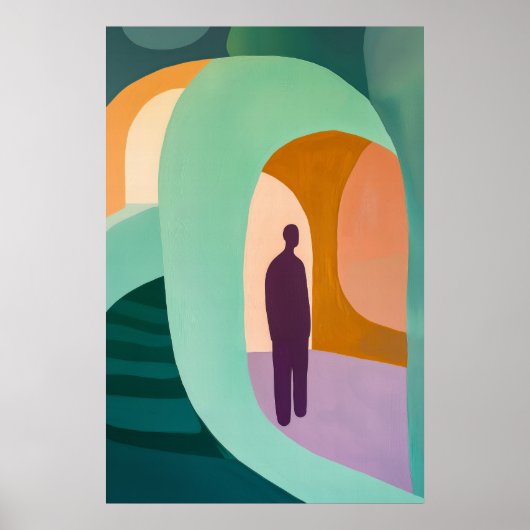 1839 Heroïsche figuur in Archway Poster (Voorkant)