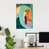 1839 Heroïsche figuur in Archway Poster (Thuiskantoor)