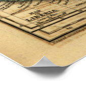 1839 Kaart van Afrika Poster (Hoek)