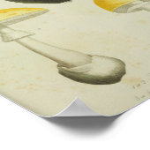  1841 Groene Gele Paddenstoelen Kunst Afdrukken Poster (Hoek)