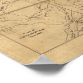 1841 Kaart van de Republiek Texas Poster (Hoek)