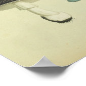  1841 Rode Blauwe Paddenstoelen Kunst Afdrukken Poster (Hoek)