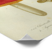 1841 Rode Gele Paddenstoelen Kunst afdrukken Poster (Hoek)