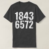 1843 aanstootgevende volwassen humor t-shirt (Design voorkant)