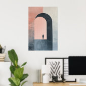 1843 Heroïsche figuur in Archway Poster (Thuiskantoor)