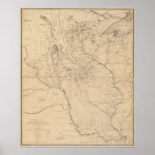 1843 Kaart van de Mississippi Poster (Voorkant)