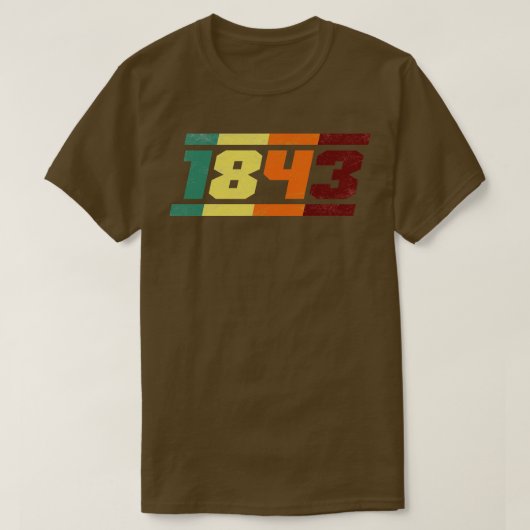 1843 Retro T-shirt (Design voorkant)