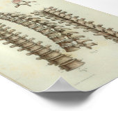 1844  anatomie Druk thoracale wervelkolom af Poster (Hoek)