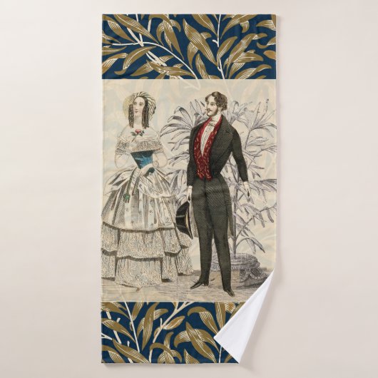  1844 Victoriaans huwelijk Artwork Bad Handdoek (Badhanddoek)