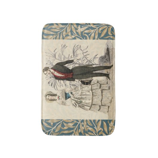  1844 Victoriaans huwelijk Artwork Badmat (Voorkant Verticaal)